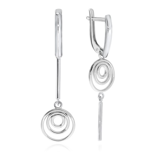 Серебряные cерьги висячие