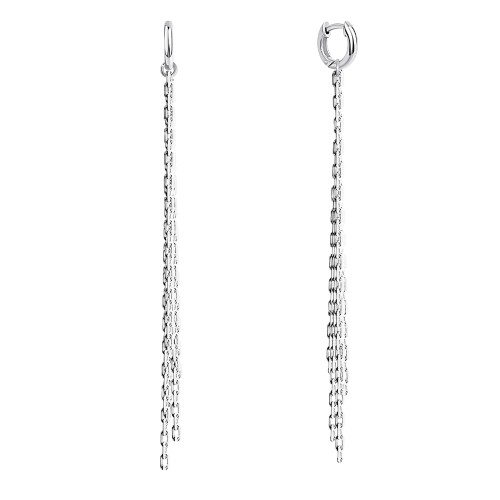 Серебряные cерьги висячие