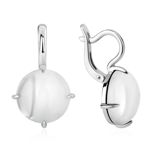 Серебряные cерьги с перламутром