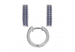 Серебряные cерьги с сапфиром