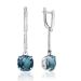 Серьги из серебра 925 пробы с топазом