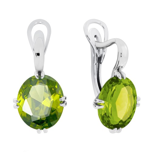 Серебряные cерьги с ситаллом