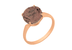 Золотое кольцо с раух-топазом