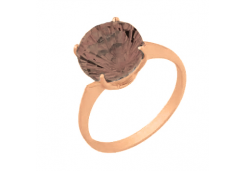 Золотое кольцо с раух-топазом