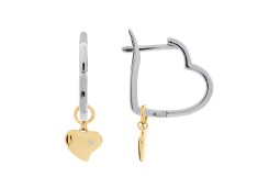 Серебряные cерьги висячие с фианитом