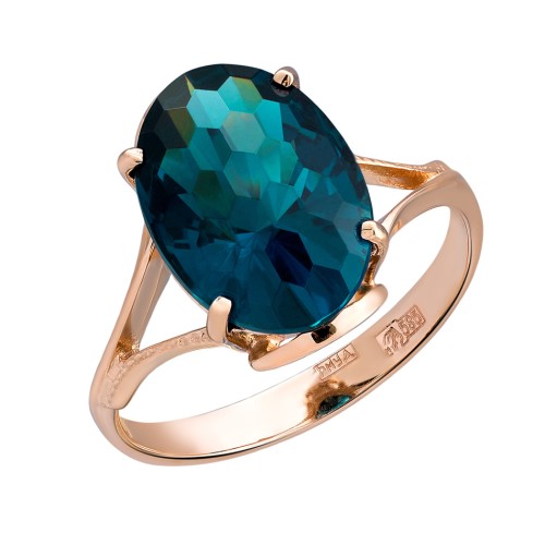 Золотое кольцо с ситаллом