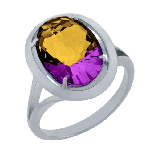 Серебряное кольцо с аметрином