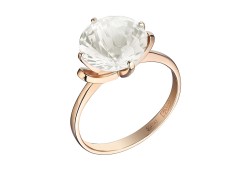 Золотое кольцо с горным хрусталем
