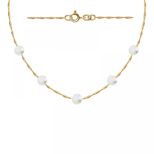 Золотое колье с жемчугом