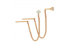 Золотые cерьги с фианитом