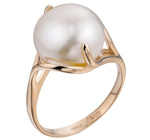 Золотое кольцо с жемчугом