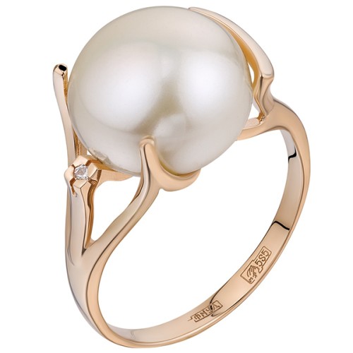 Золотое кольцо с жемчугом