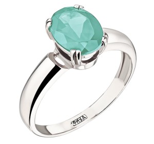 Серебряное кольцо с аквамарином