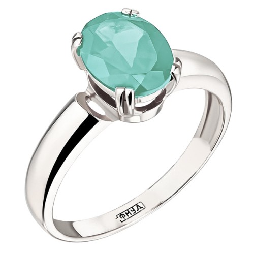 Серебряное кольцо с аквамарином