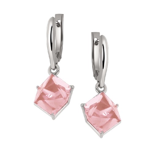 Серебряные cерьги висячие с ситаллом