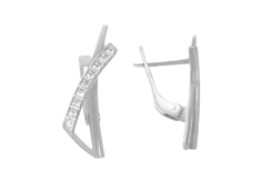 Серебряные cерьги с фианитом