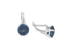 Серебряные cерьги с кристаллом