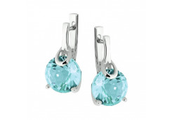 Серебряные cерьги с ситаллом