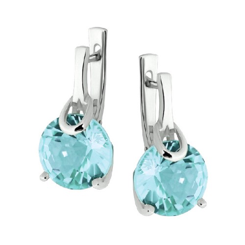 Серебряные cерьги с ситаллом