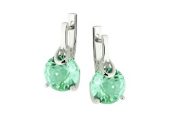 Серебряные cерьги с кварцем