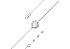 Серебряный браслет с перламутром