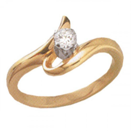 Кольцо из красного золота 585 пробы с бриллиантом