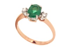Золотое кольцо с изумрудом