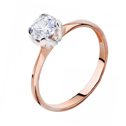 Золотое кольцо с фианитом