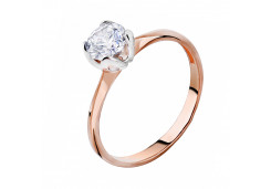 Золотое кольцо с фианитом