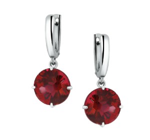 Серебряные cерьги висячие с ситаллом