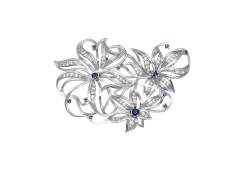 Брошь из серебра с фианитом