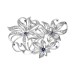 Брошь из серебра с фианитом