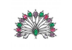 Брошь из серебра с кварцем