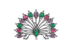 Брошь из серебра с кварцем