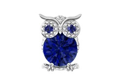 Брошь из серебра с кварцем