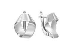 Серьги классические из белого золота