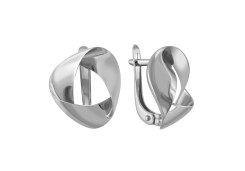 Серьги классические из белого золота