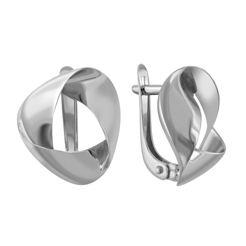 Серьги классические из белого золота