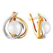 Золотые cерьги классические с жемчугом
