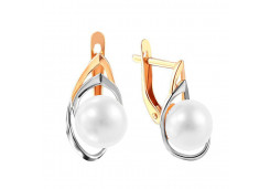 Золотые cерьги с жемчугом