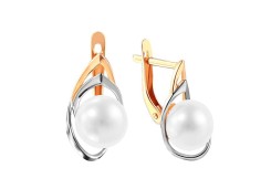 Золотые cерьги с жемчугом