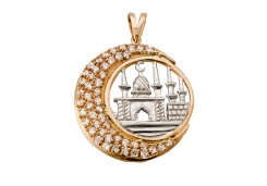 Золотая подвеска с фианитом