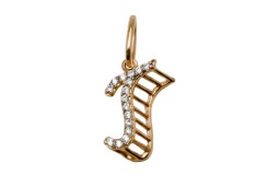 Золотая подвеска с фианитом