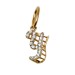 Золотая подвеска с фианитом