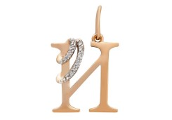 Золотая подвеска с фианитом