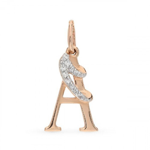 Золотая подвеска с фианитом