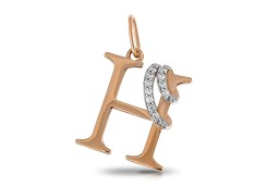 Золотая подвеска с фианитом