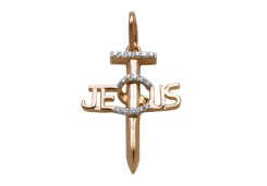 Золотая подвеска с фианитом