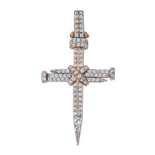 Золотая подвеска с фианитом