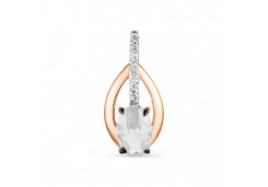 Золотая подвеска с фианитом